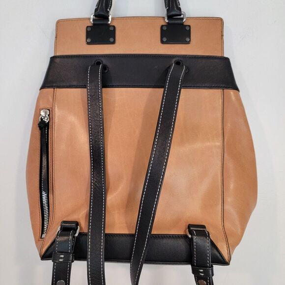 Rag & Bone Women’s Pilot Backpack Camel Brown Black Bag - Picture 6 of 12